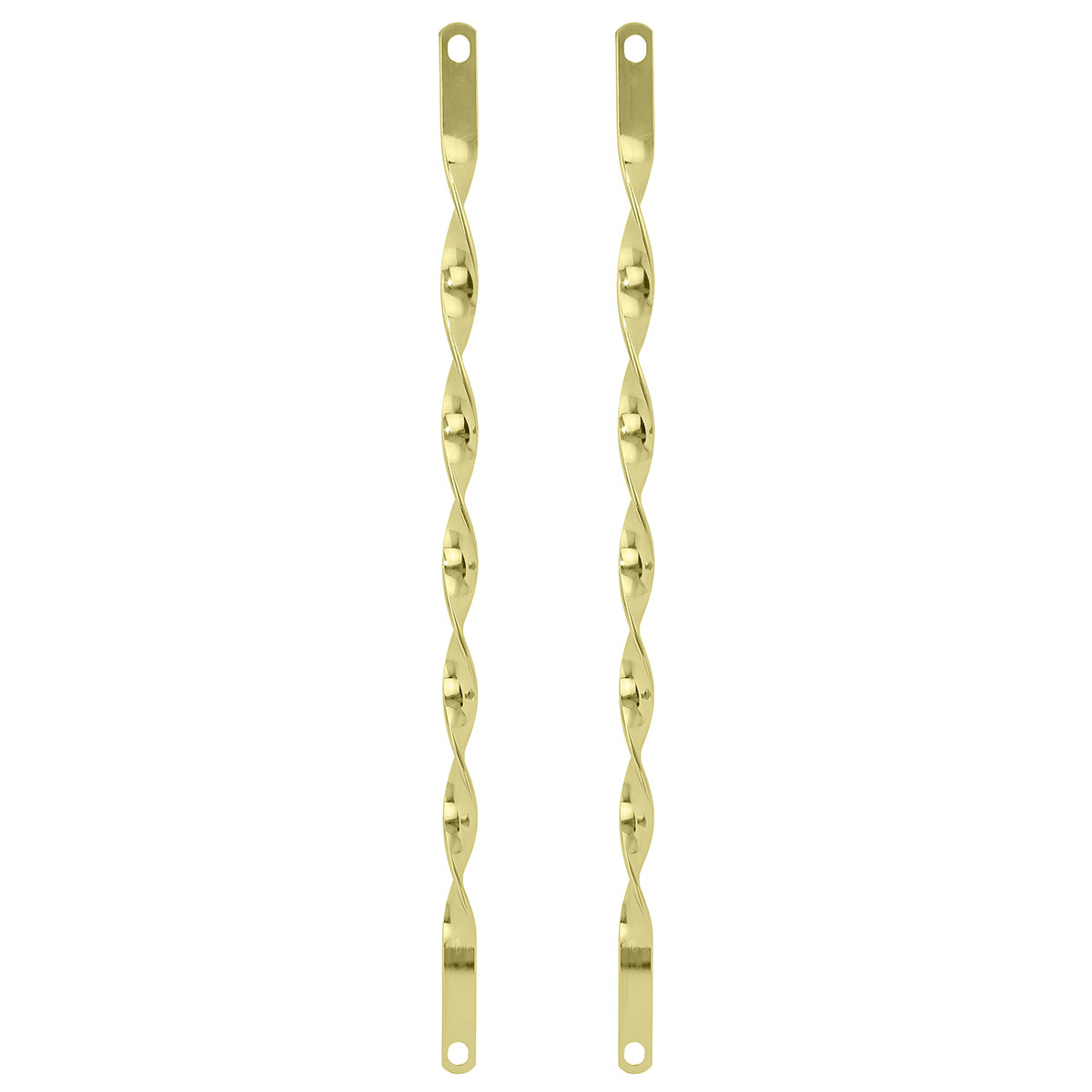 26 Flat Twisted Spring Fork Bars Gold.