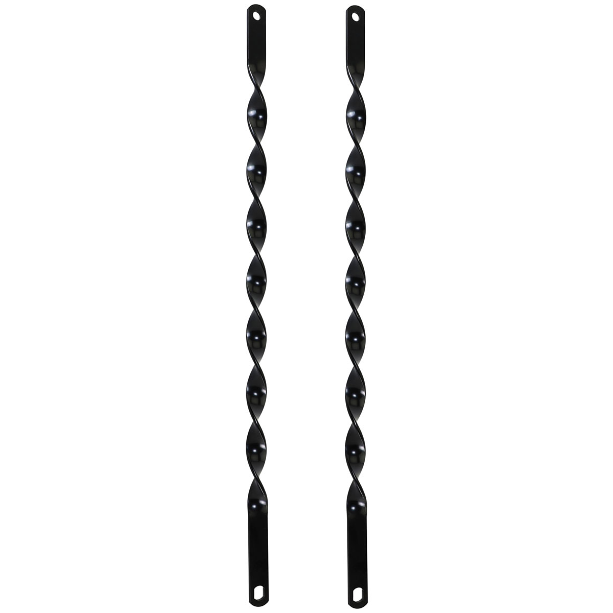 26 Flat Twisted Spring Fork Bars Black.