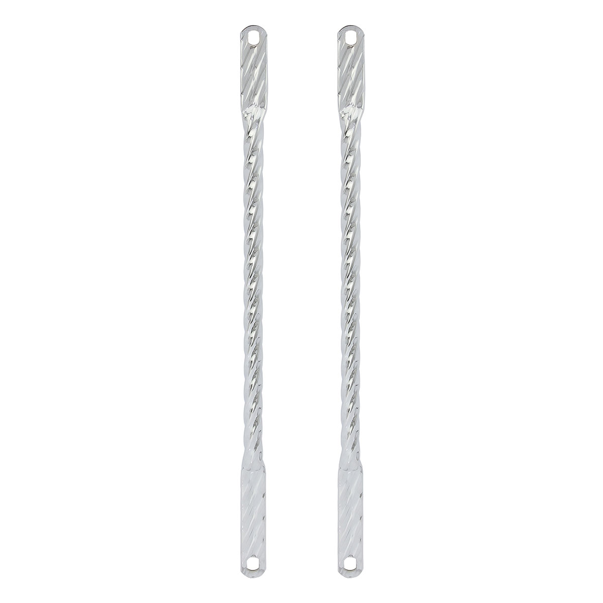 20 Square Twisted Spring Fork Bars Chrome.