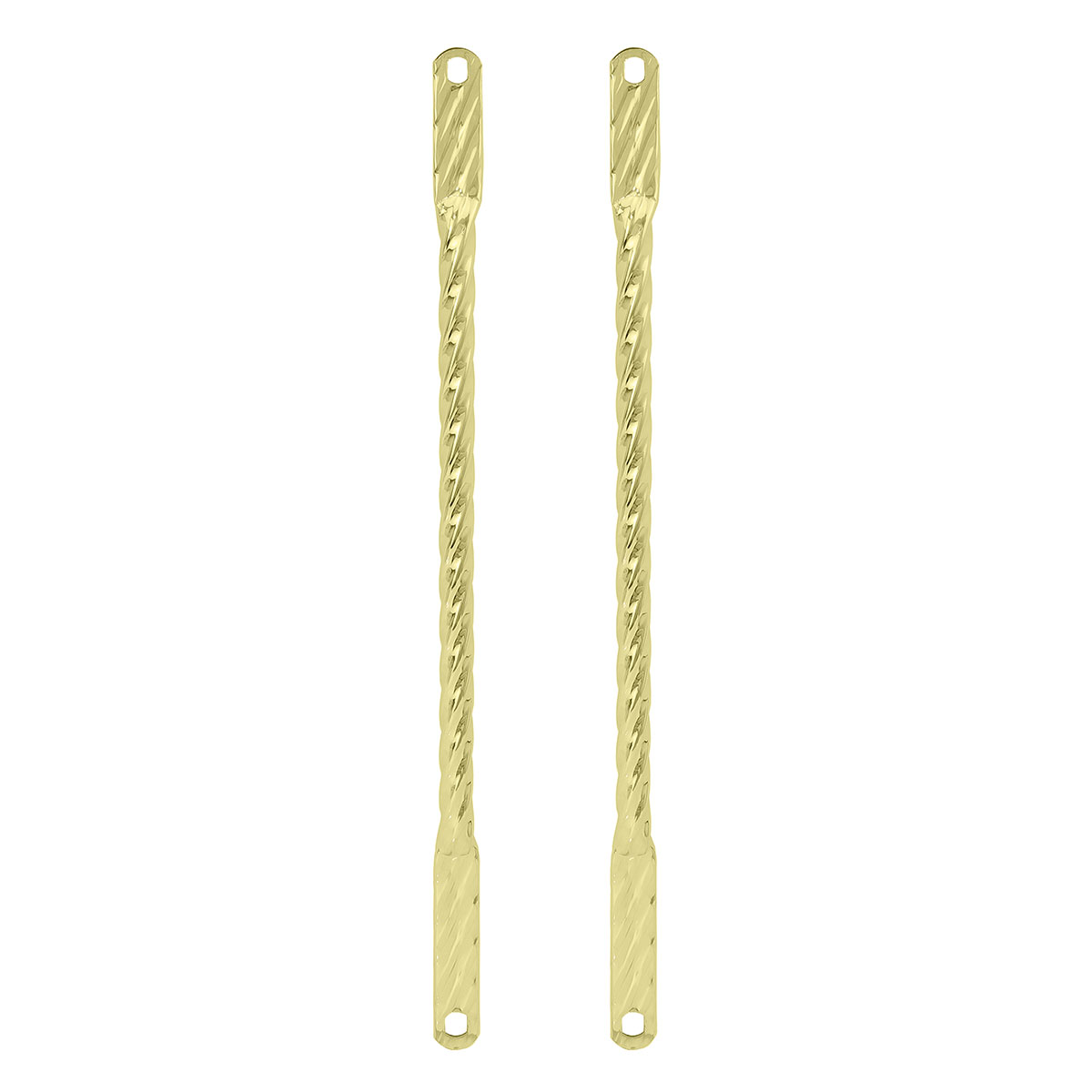 20 Square Twisted Spring Fork Bars Gold.