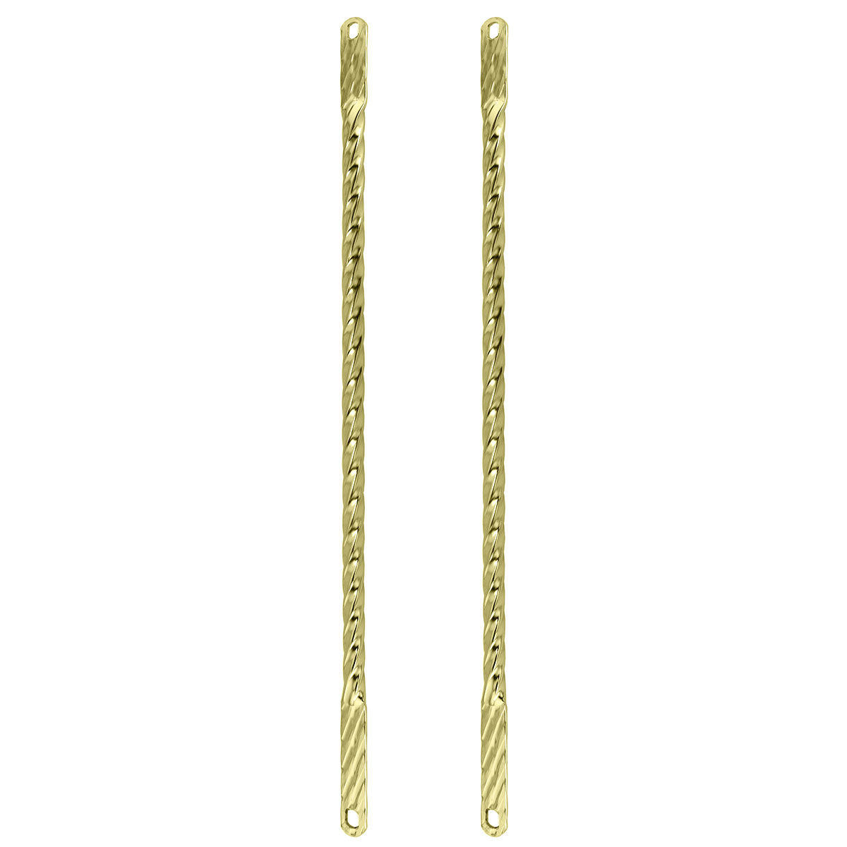 26 Square Twisted Spring Fork Bars Gold.