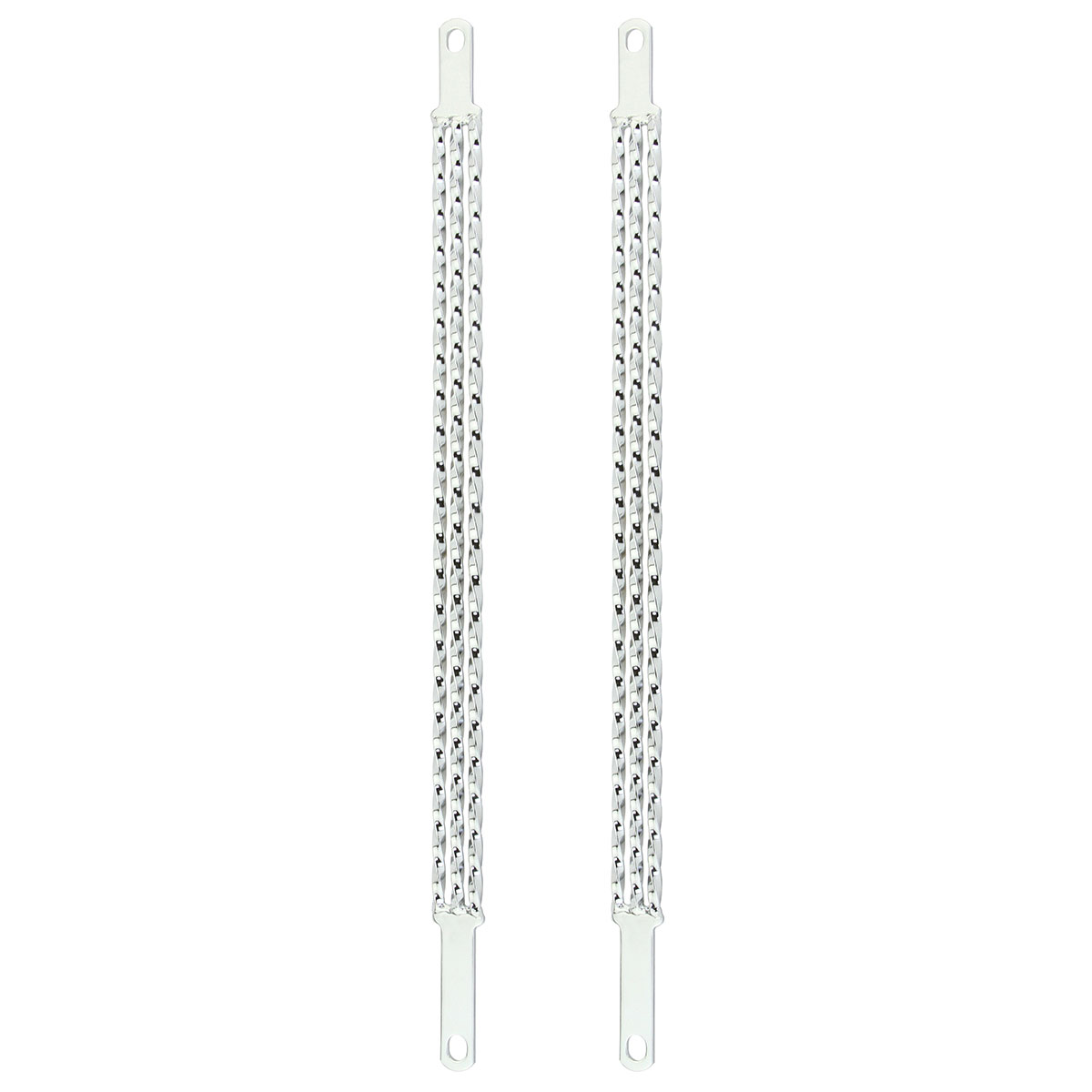 26 Triple Square Twisted Spring Fork Bars Chrome.