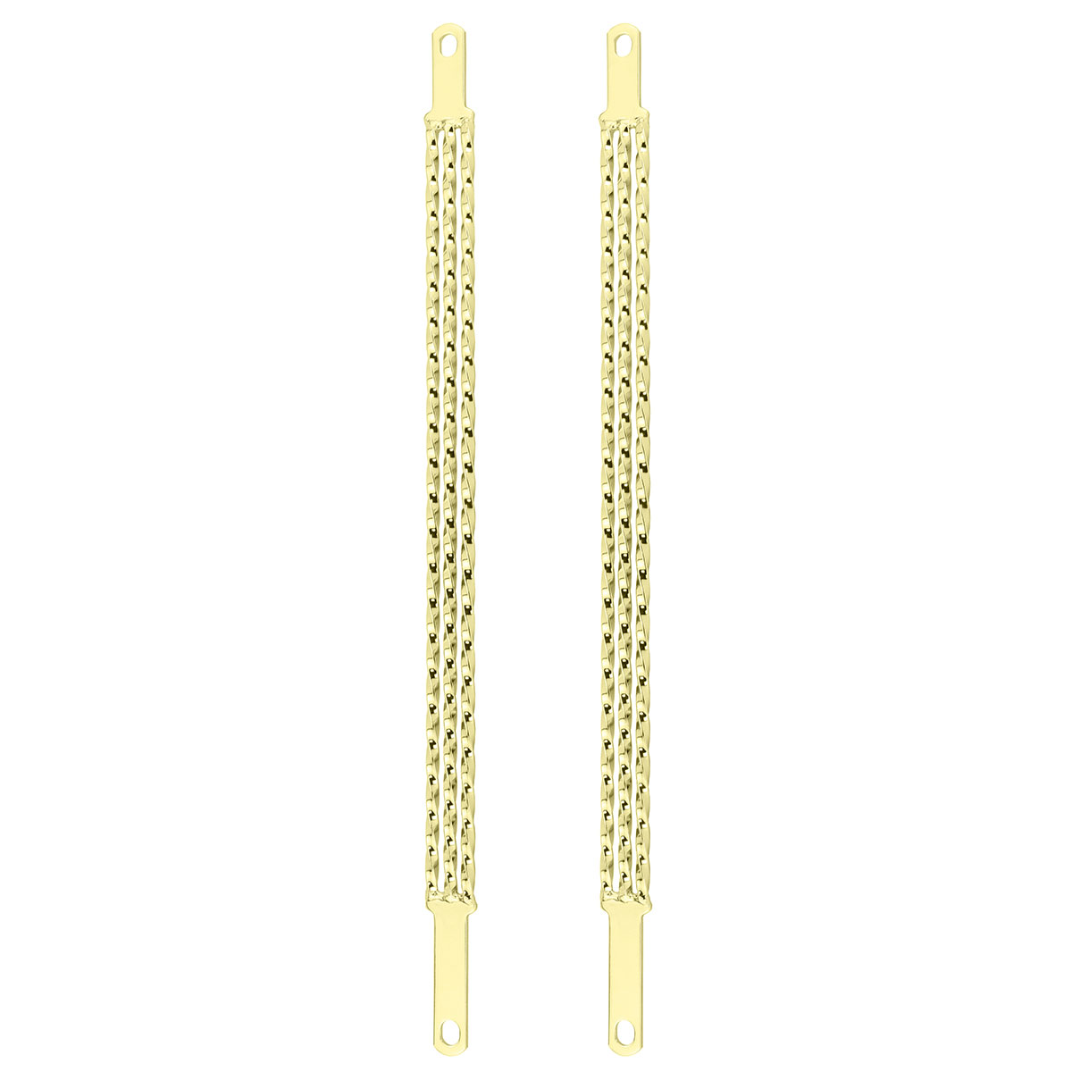26 Triple Square Twisted Spring Fork Bars Gold.