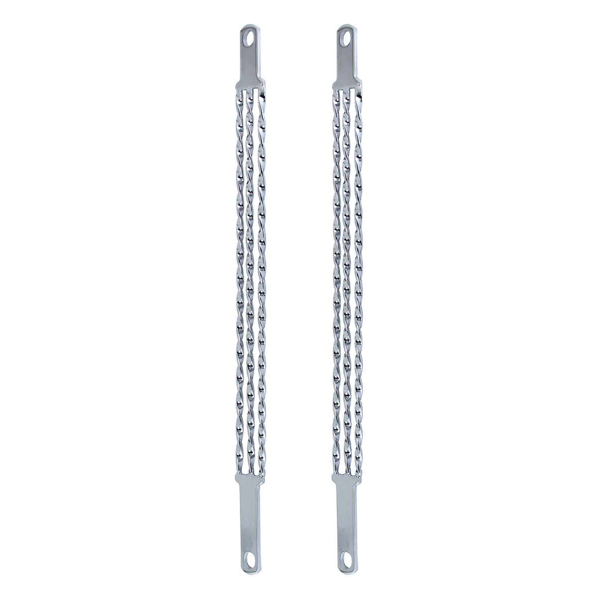 20 Triple Flat Twisted Spring Fork Bars Chrome.