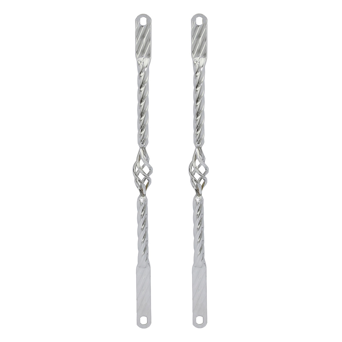20 Cage Twisted Spring Fork Bars Chrome.