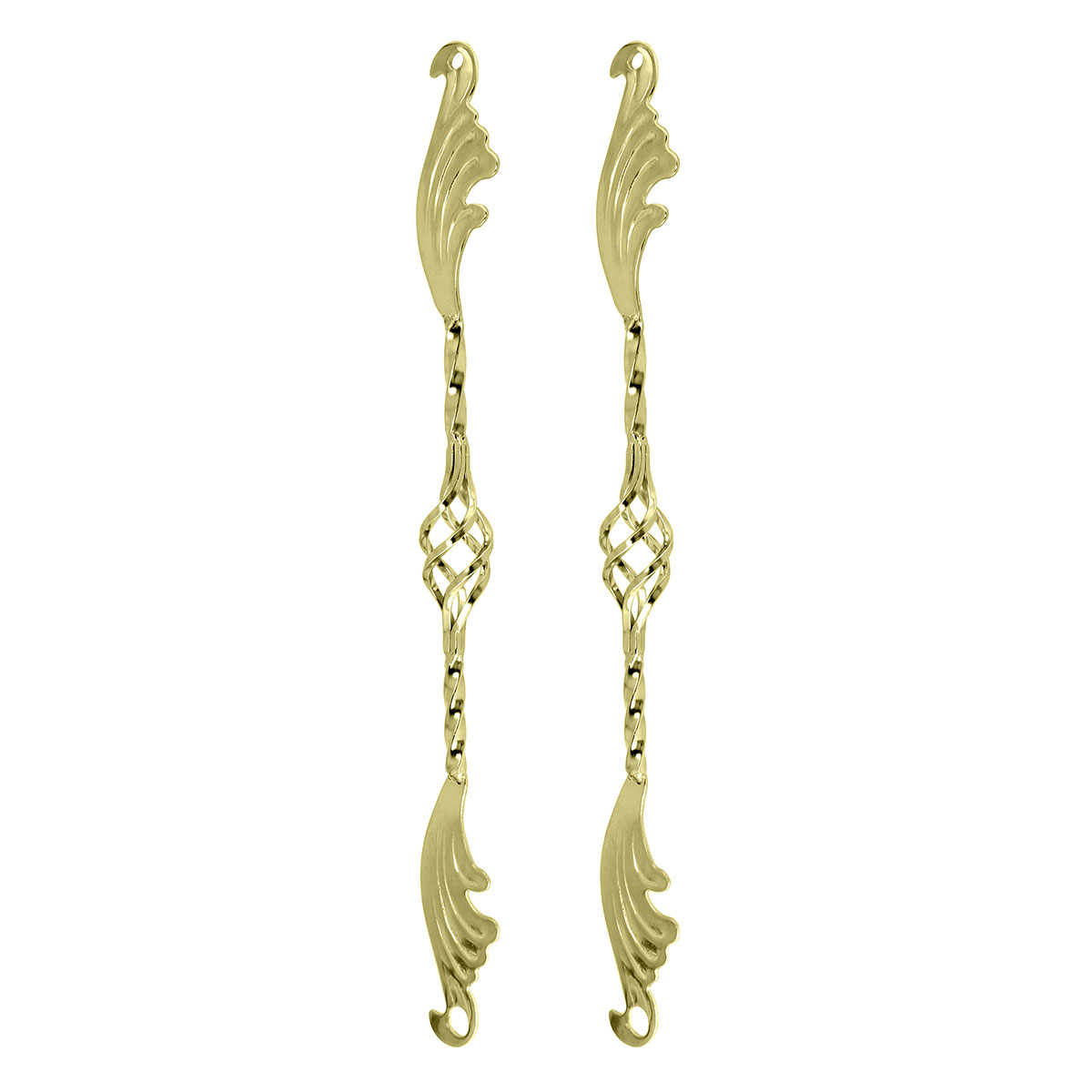 20 Cage Wing Twisted Spring Fork Bars Gold.