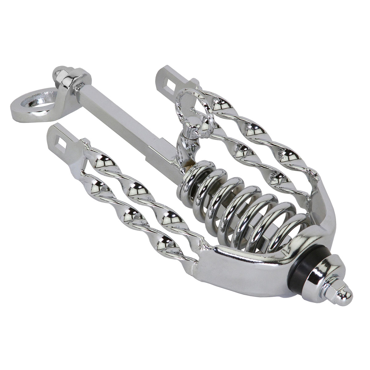Spring Fork Slammer W/Double Flat Twisted Crown Chrome.