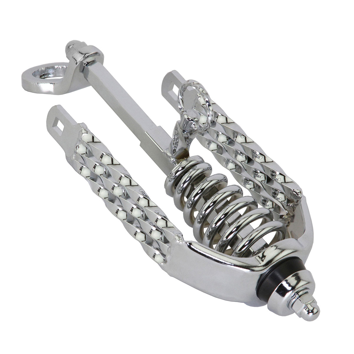 Spring Fork Slammer W/Triple Square Twisted Crown Chrome.