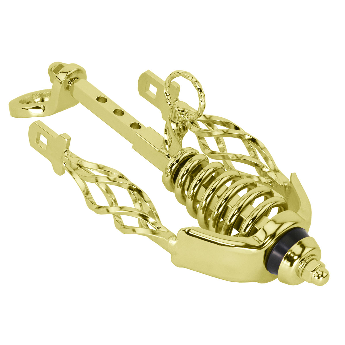 Spring Fork Slammer W/Cage Twisted Extended Crown Gold.