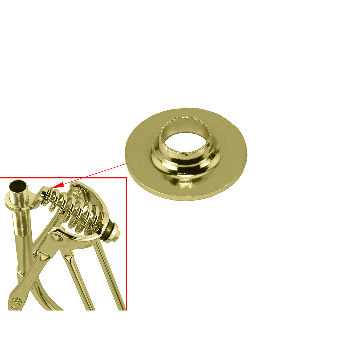 Spring Fork Spring Holder Washer OD26/ID10 Gold.