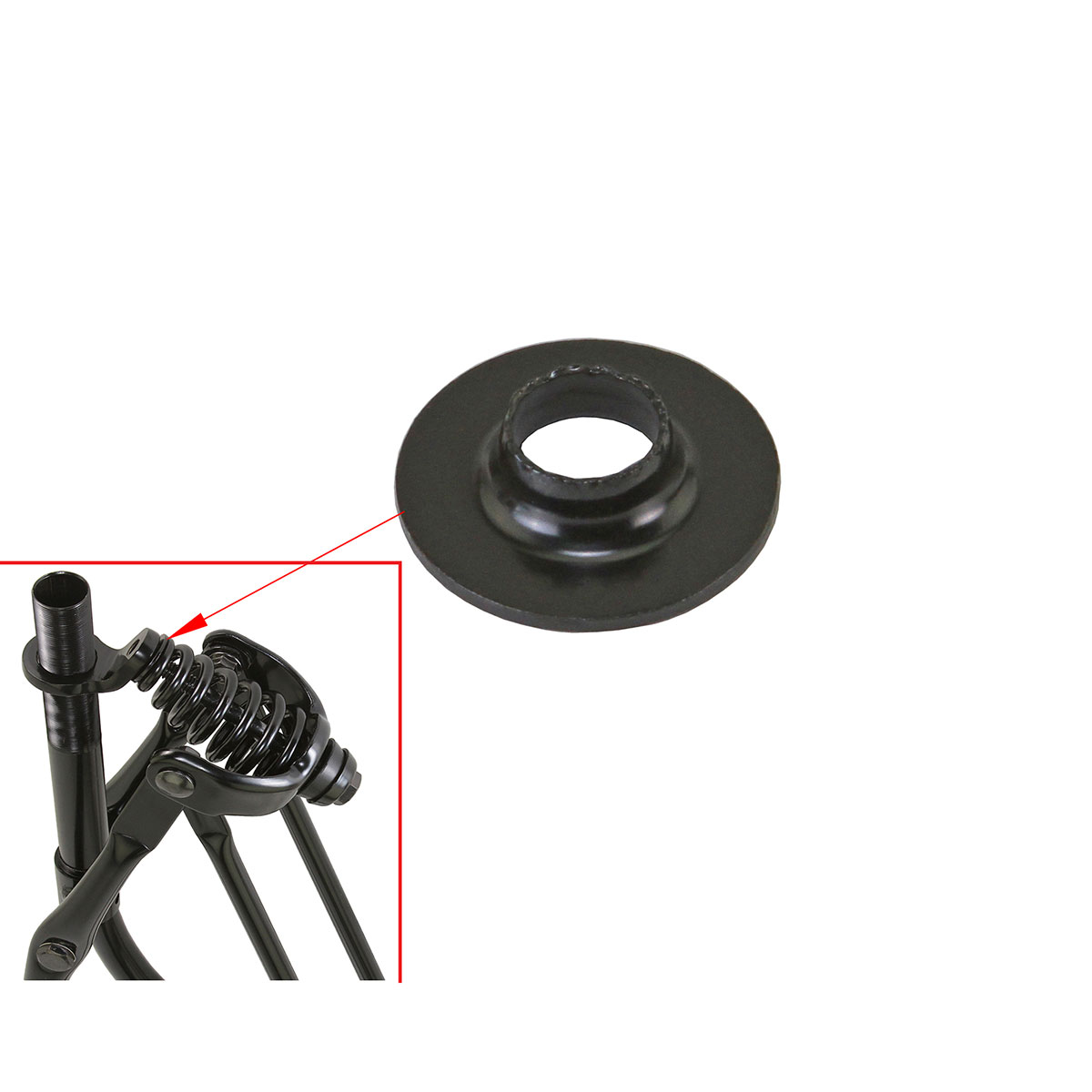 Spring Fork Spring Holder Washer OD26/ID10 Black.