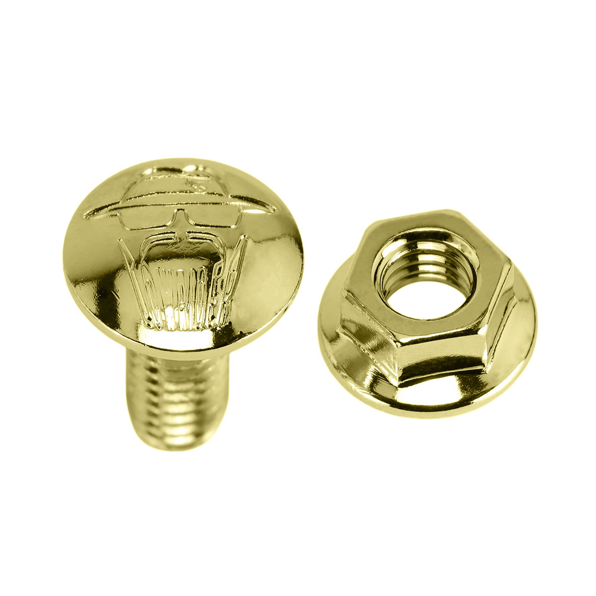 Spring Fork Lowrider Head Top Bolt/Nut Gold.