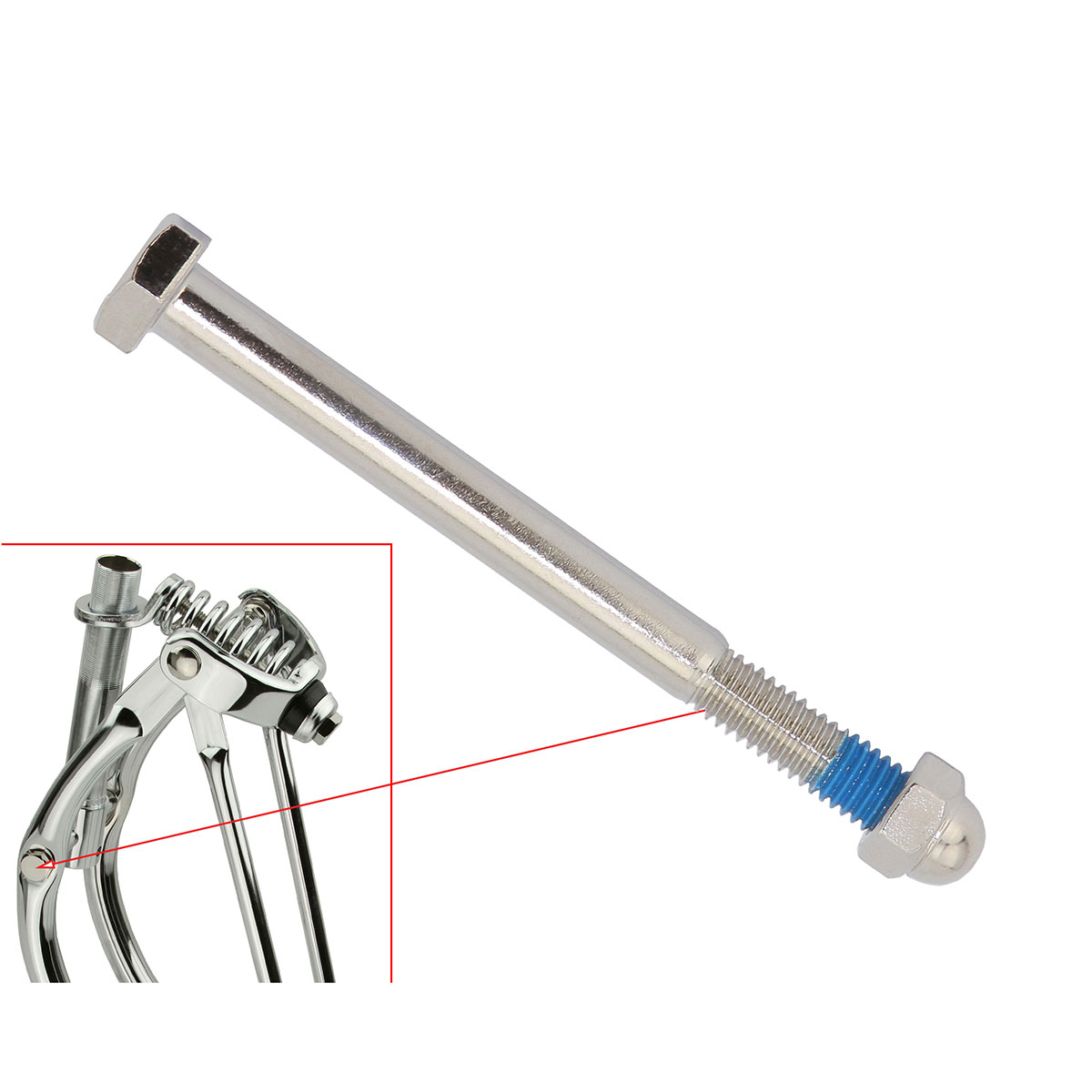 Spring Fork Center Bolt/Nut Chrome.