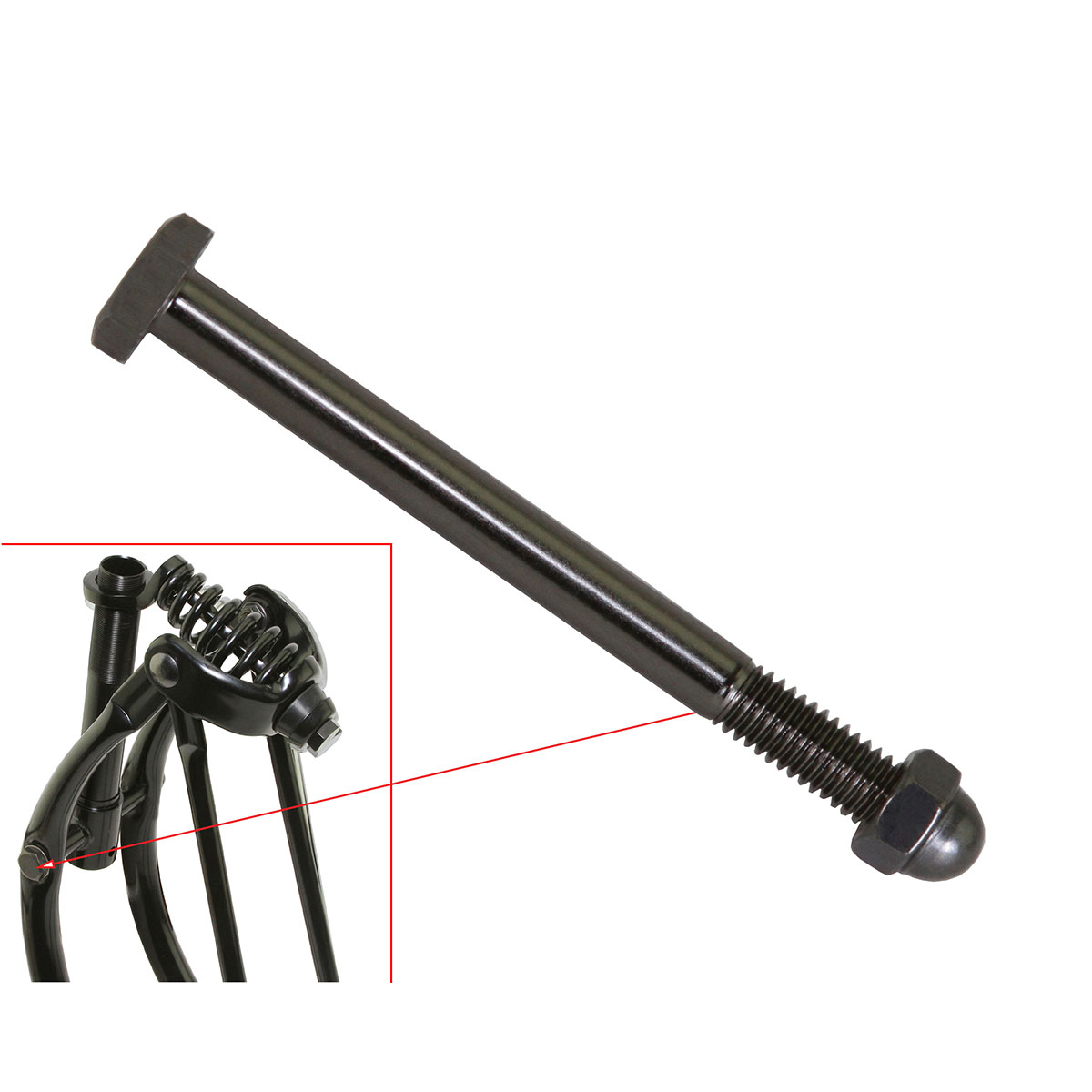 Spring Fork Center Bolt/Nut Black.