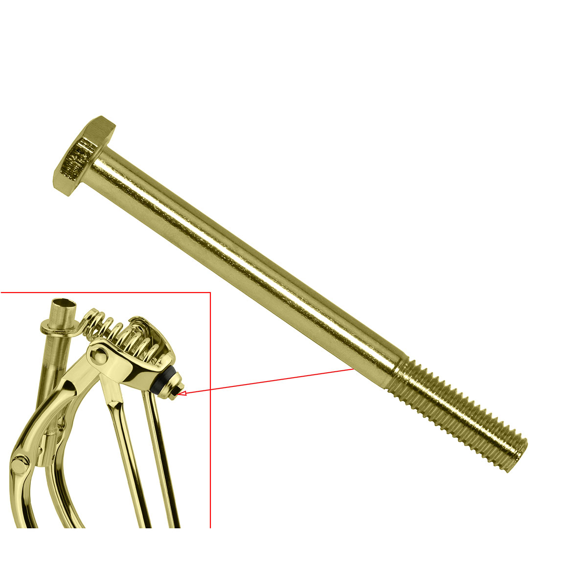Center Spring Bolt Gold.