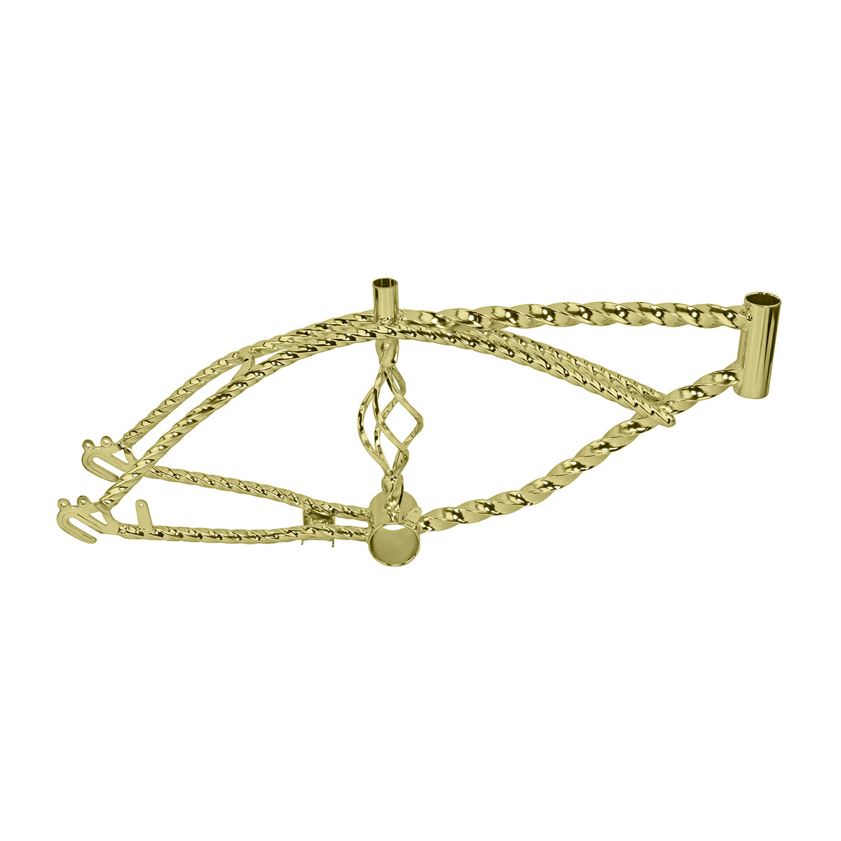 16 Cage Twisted Lowrider Frame Gold.