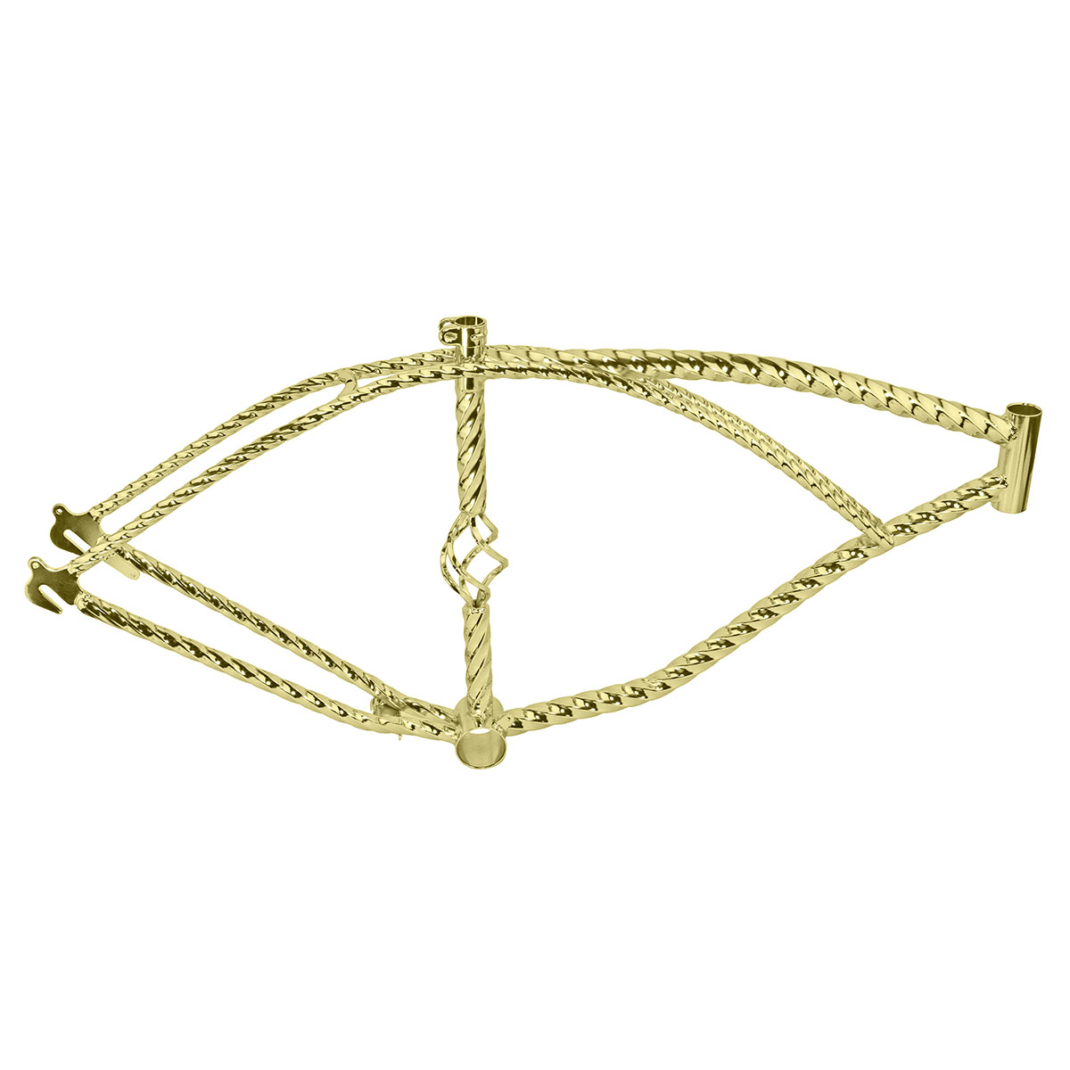 26 Cage Twisted Lowrider Frame Gold.