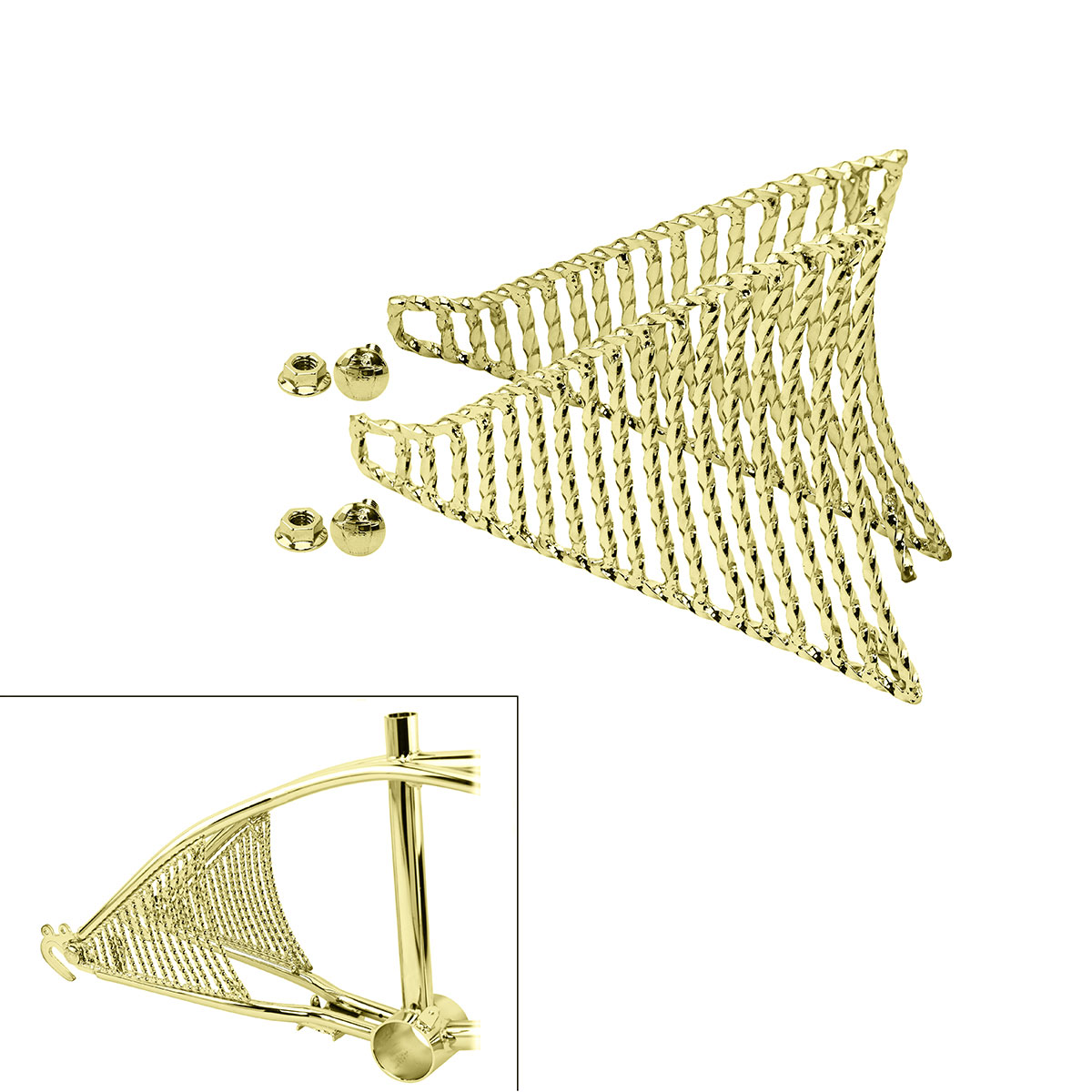 16 Twisted Frame Bottom-Insert Gold.