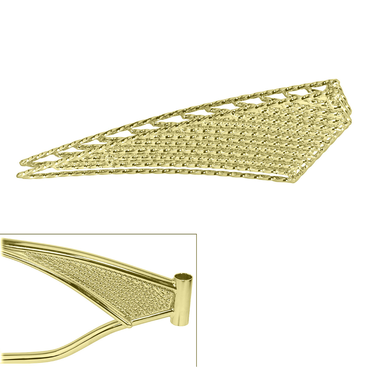 20 Twisted Frame Top-Insert Gold.