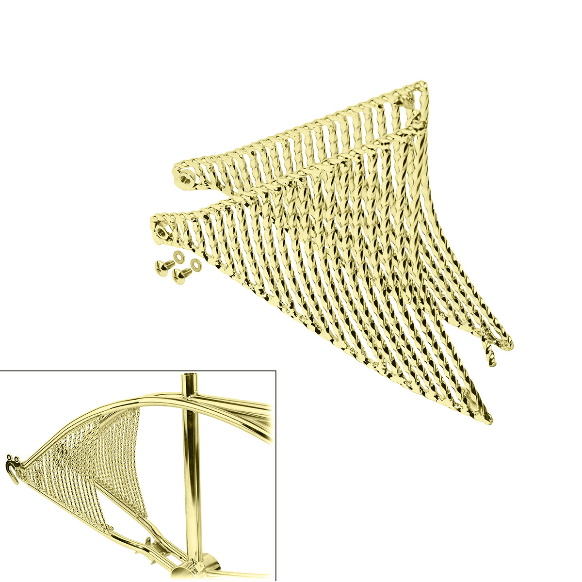 20 Twisted Frame Bottom-Insert Gold.