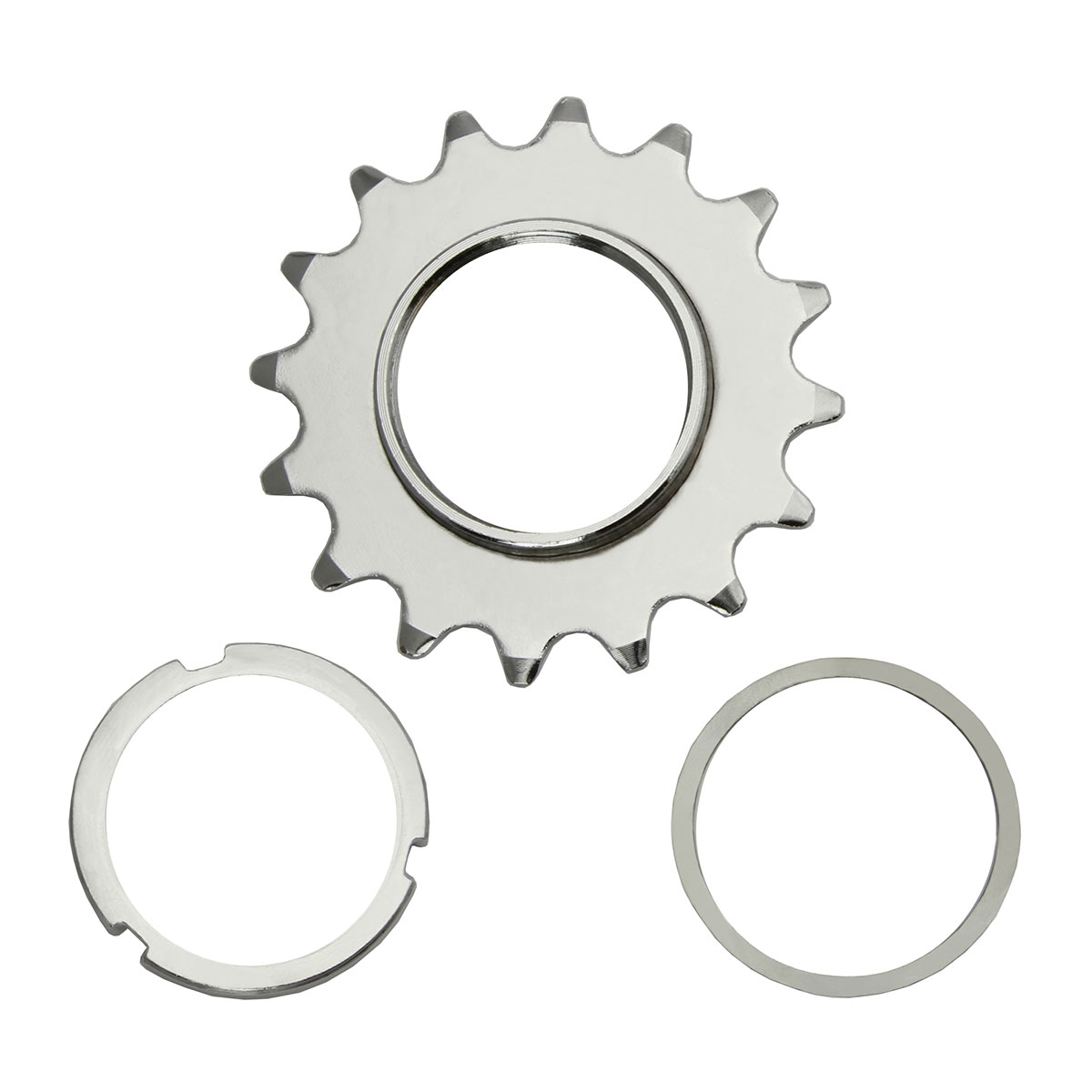 Steel Cog Track Fix 16T x 1/8 Chrome.