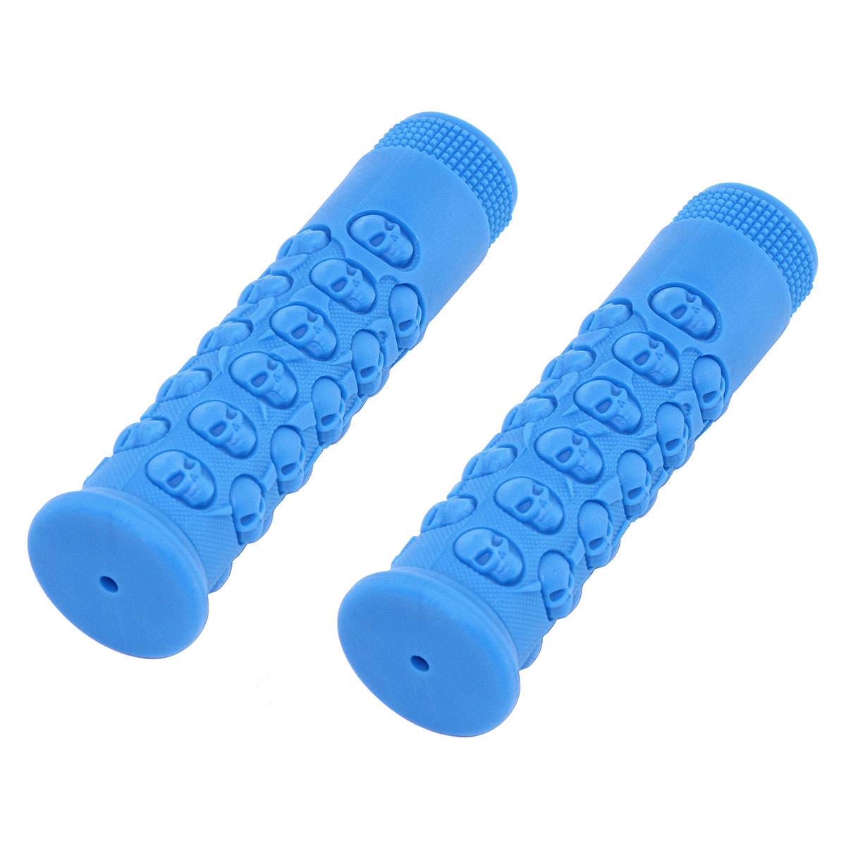 Skull Grips 7/8 long 116mm Kraton Rubber Blue.