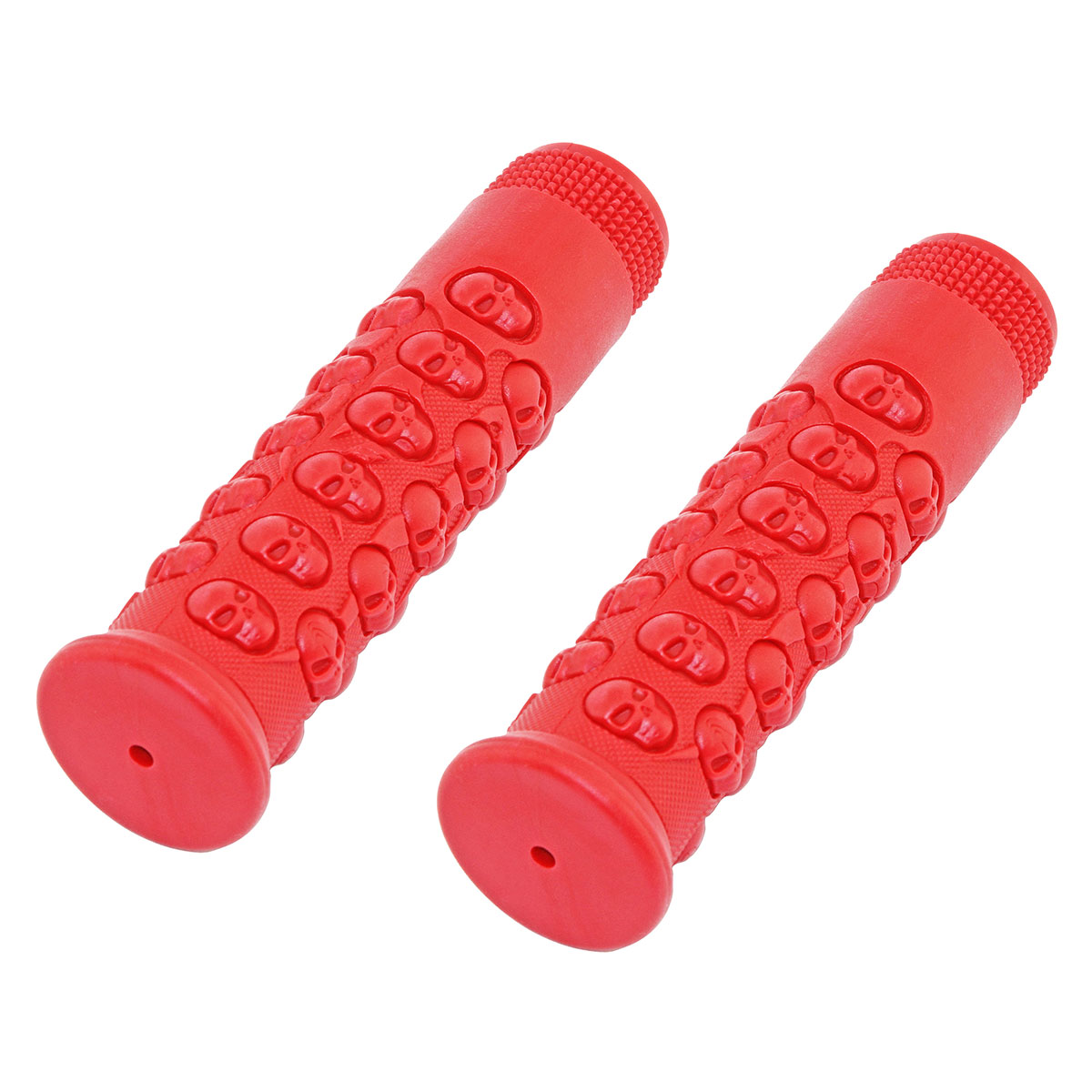 Skull Grips 7/8 long 116mm Kraton Rubber Red.