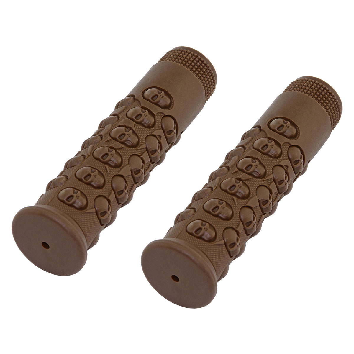 Skull Grips 7/8 long 116mm Kraton Rubber Brown.