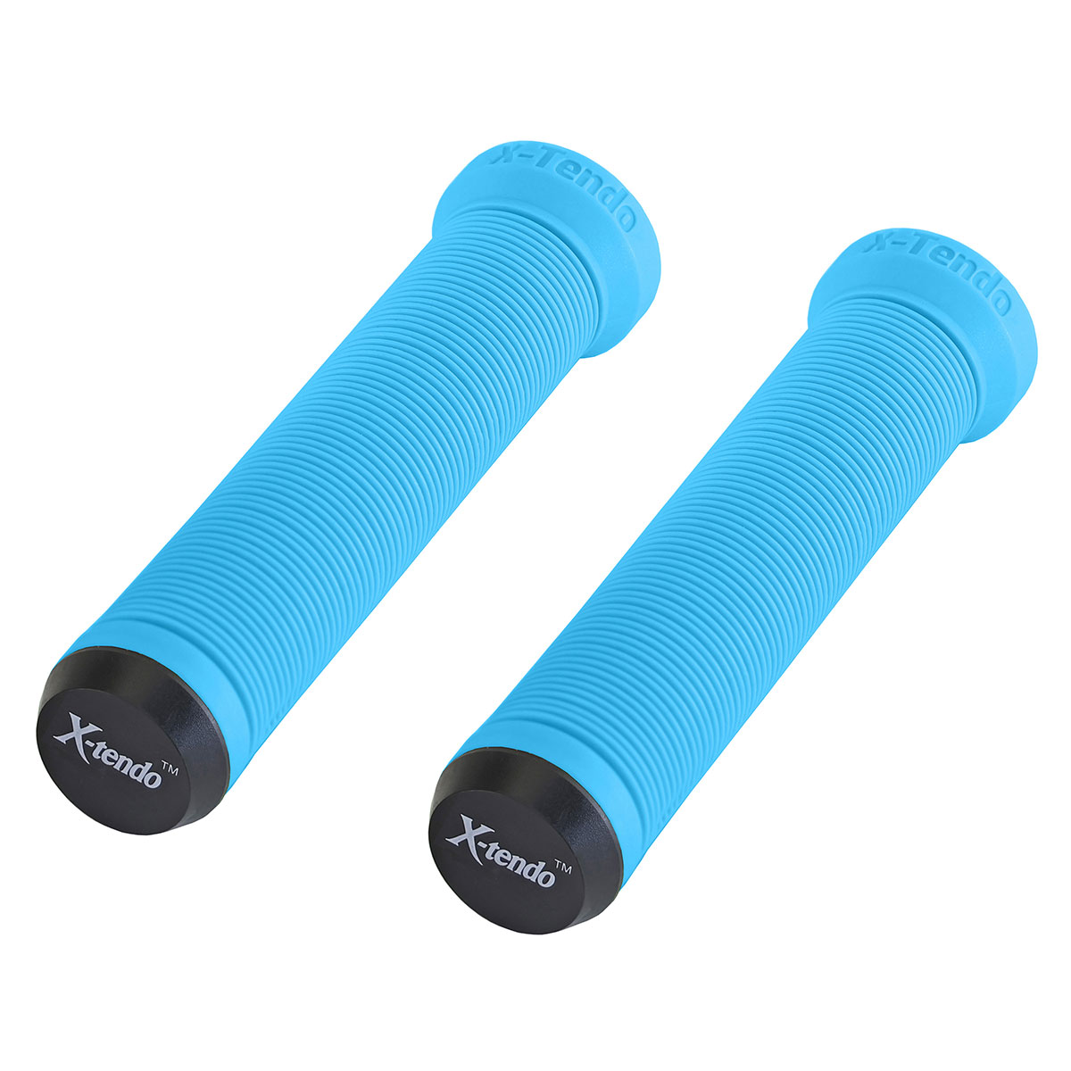 Extended Grips 7/8 long 135mm W/Plug Light/Blue.