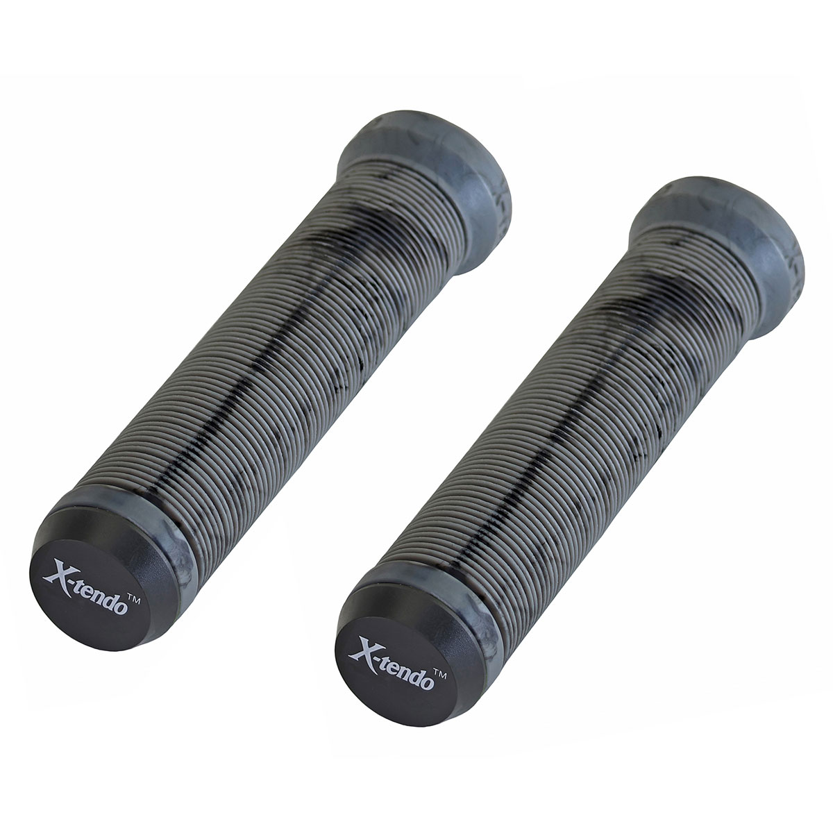 Extended Grips 7/8 long 135mm W/Plug Gray/Black.
