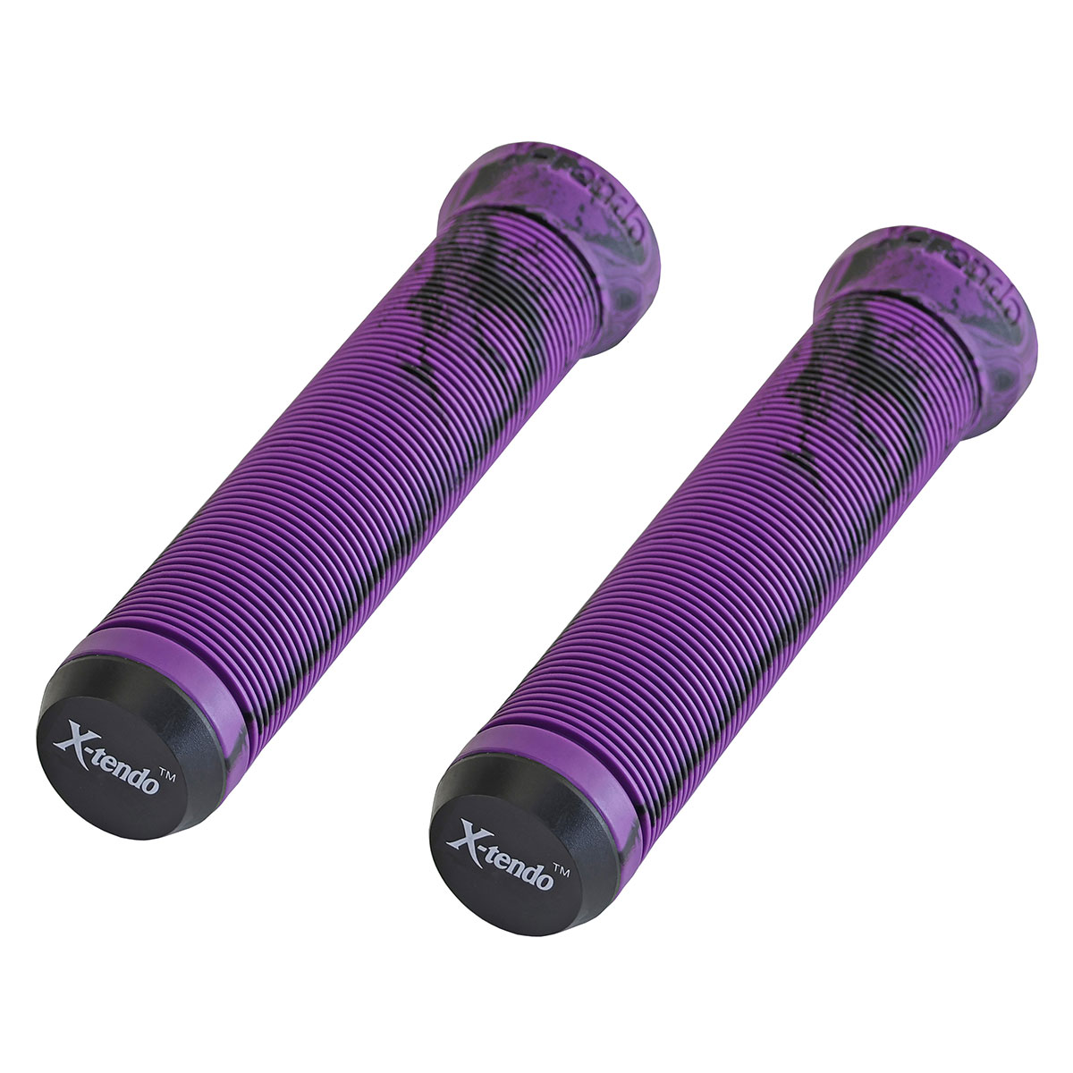 Extended Grips 7/8 long 135mm W/Plug Purple/Black.