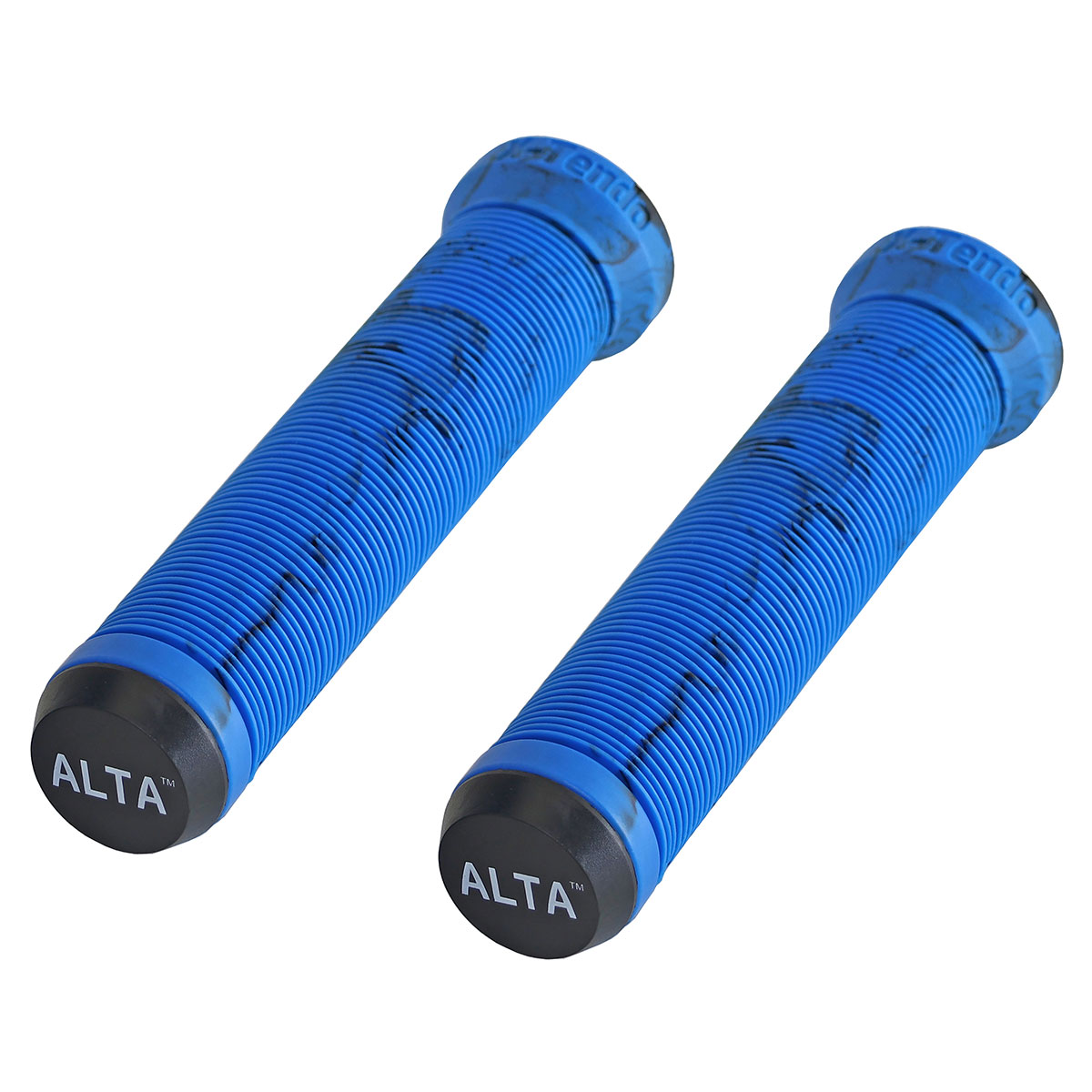 Alta Extended Grips 7/8 long 135mm W/Plug Blue/Black.