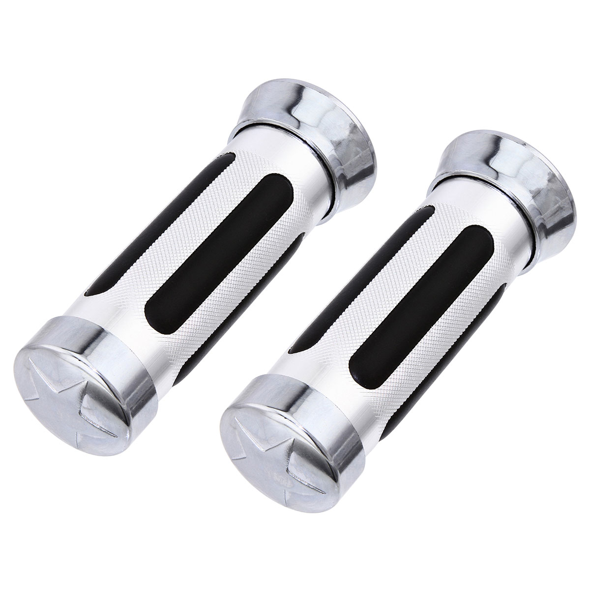 Grips 7/8 long 130mm Star Black/Chrome.