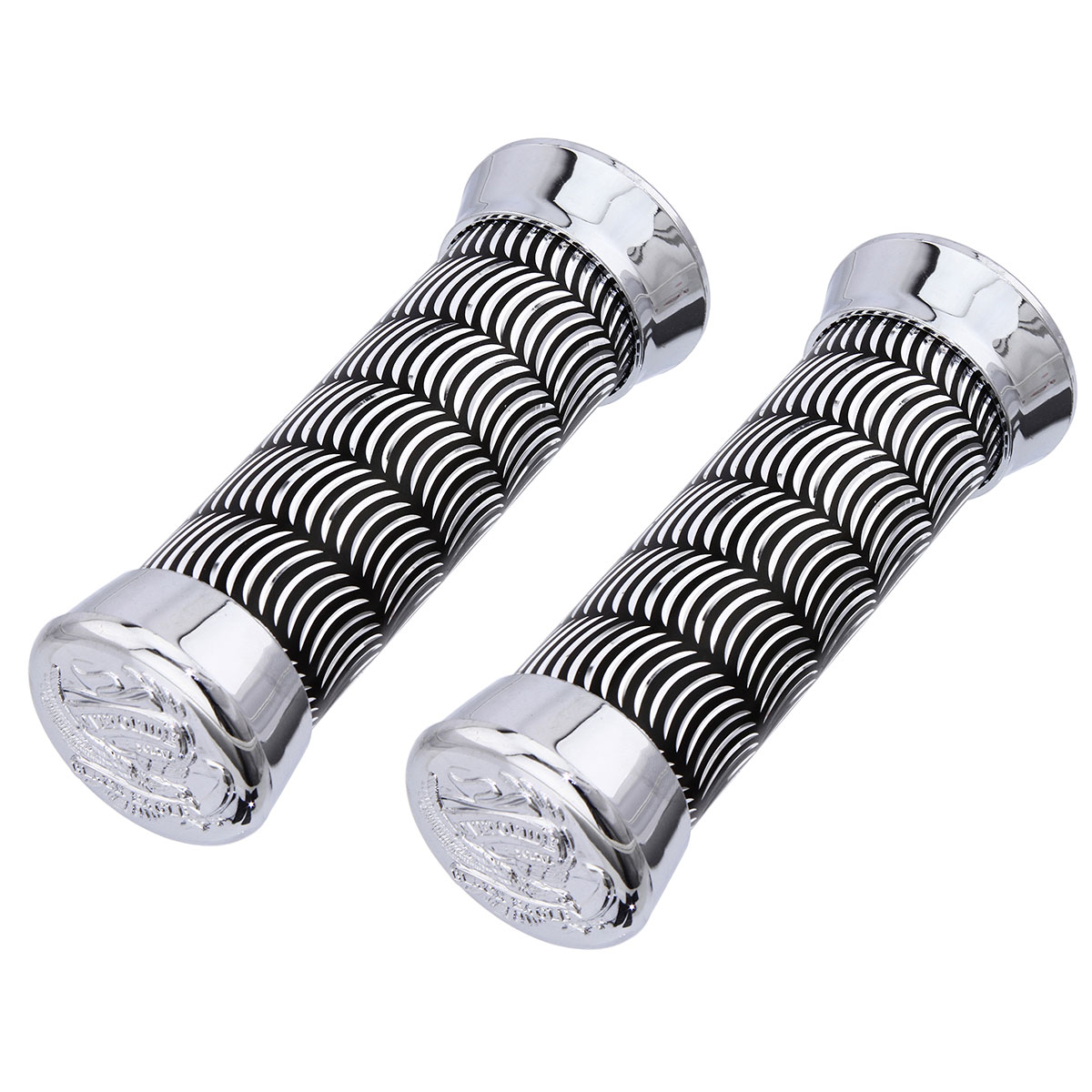 Grips 7/8 long 130mm Moon Black/Chrome Eagle.