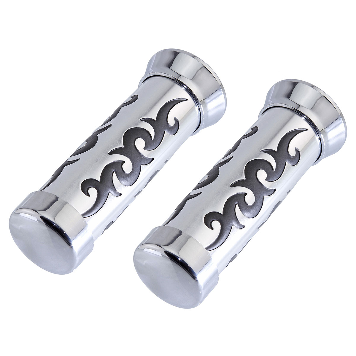 Grips 7/8 long 135mm 453 Chrome/Black.