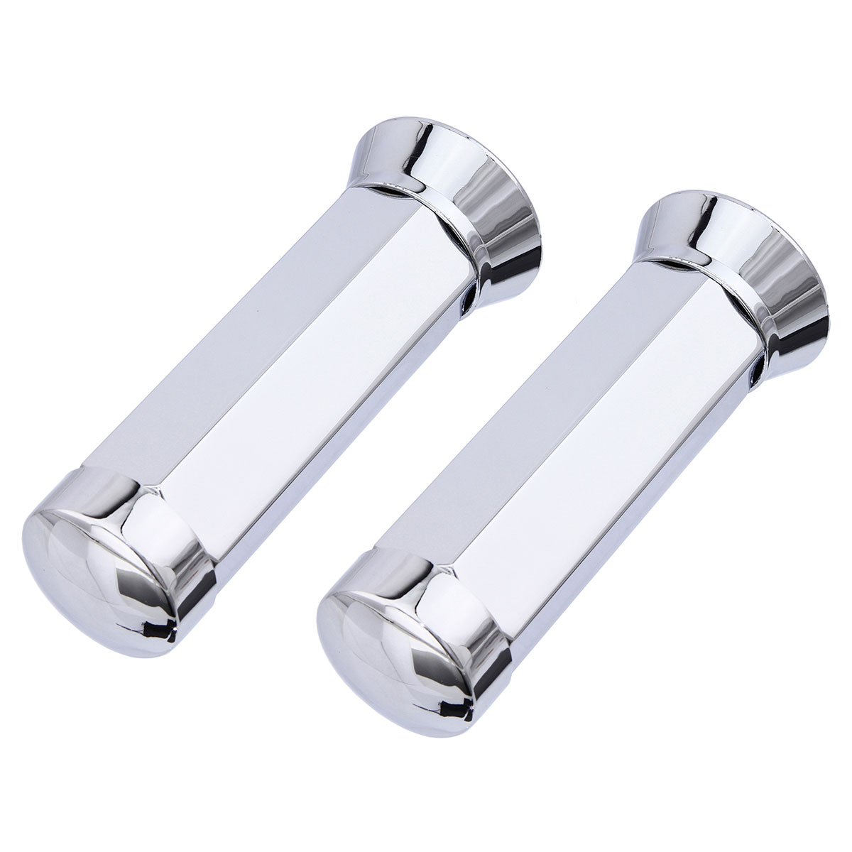 Grips 7/8 long 135mm Square Classic Chrome.