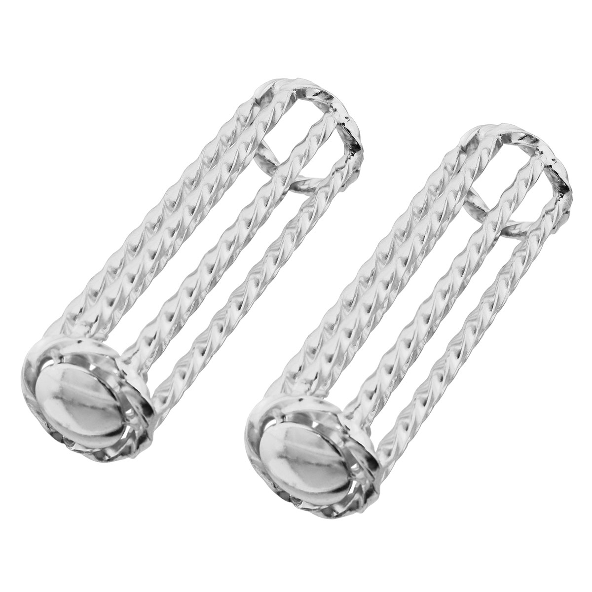 Lowrider Twisted Grips 7/8 long 112mm Chrome.