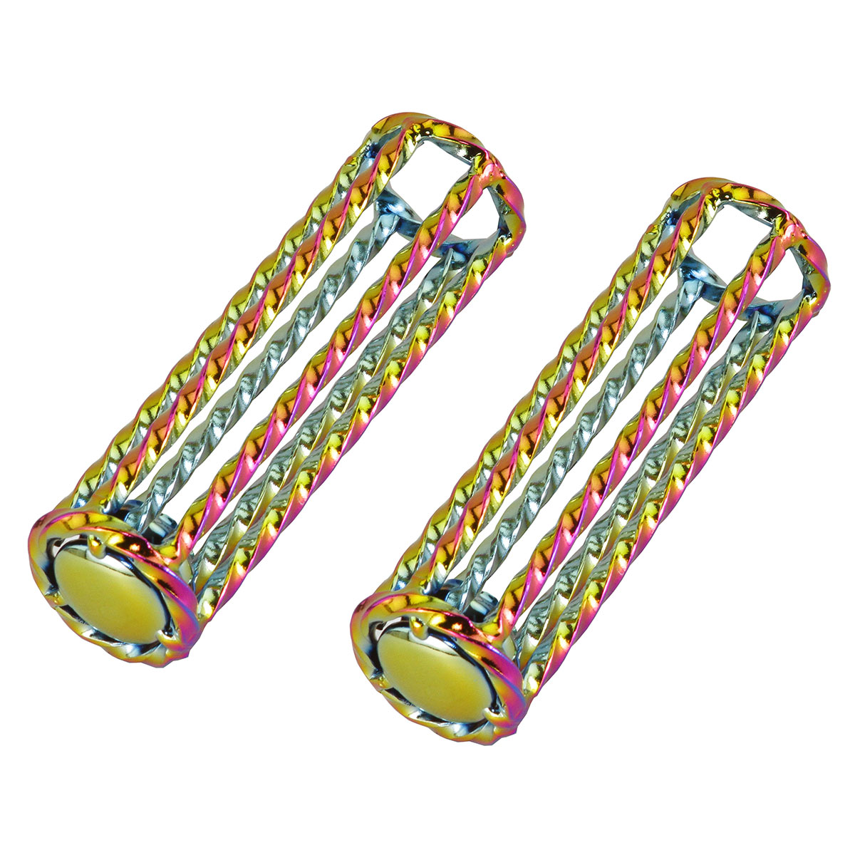 Lowrider Twisted Grips 7/8 long 112mm Oil Slick.