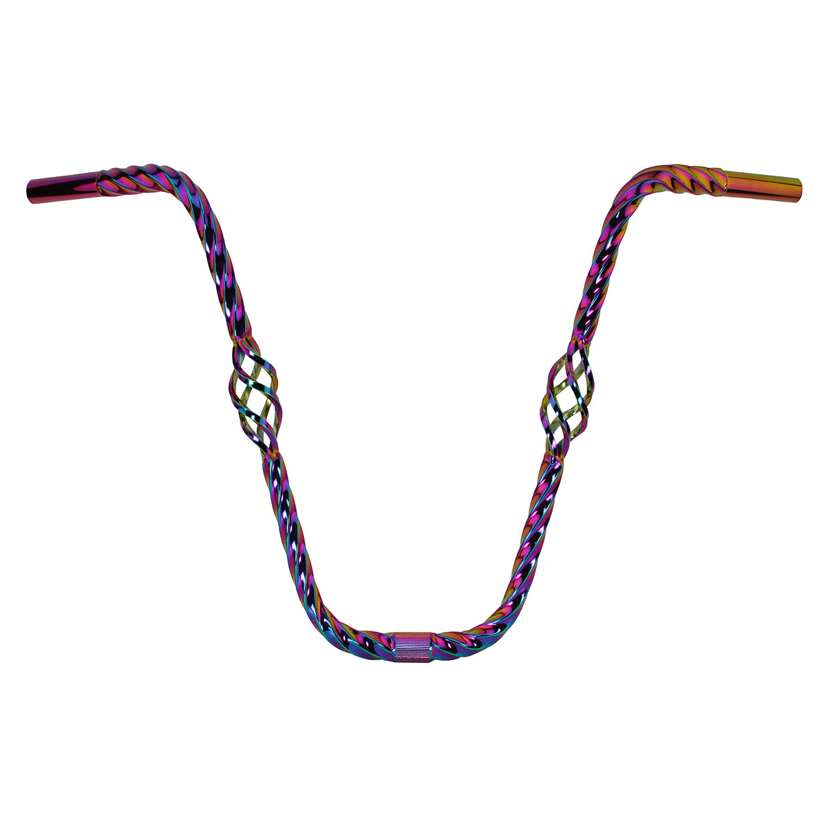 Cage Twisted Hexagon Twisted Handlebar 16 25.4mm Oil Slick.