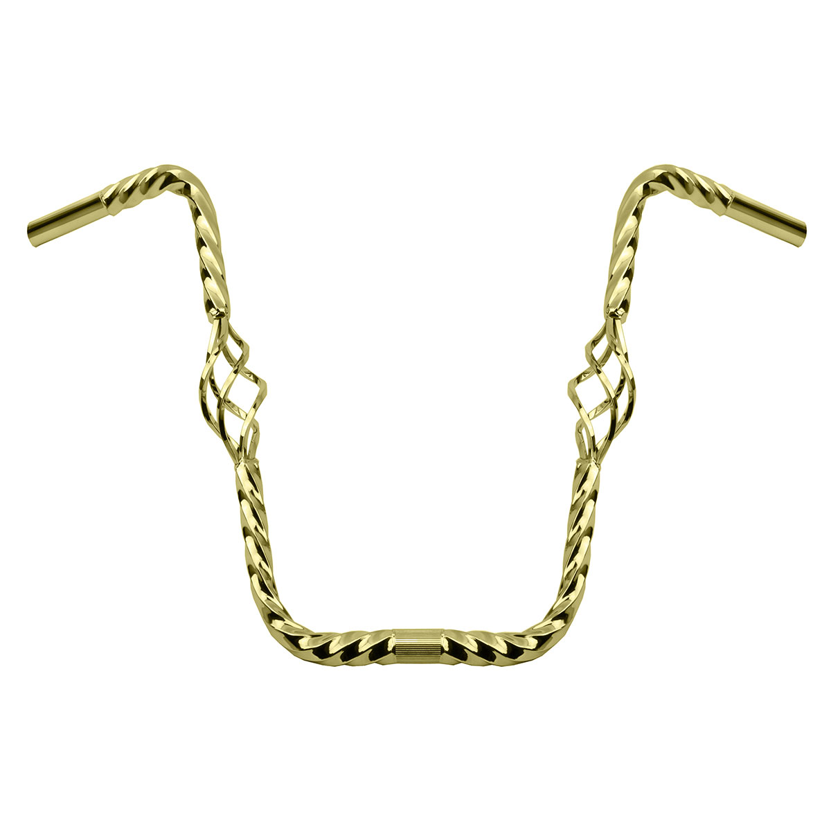 Cage Twisted Hexagon Twisted Handlebar 16 25.4mm Gold.