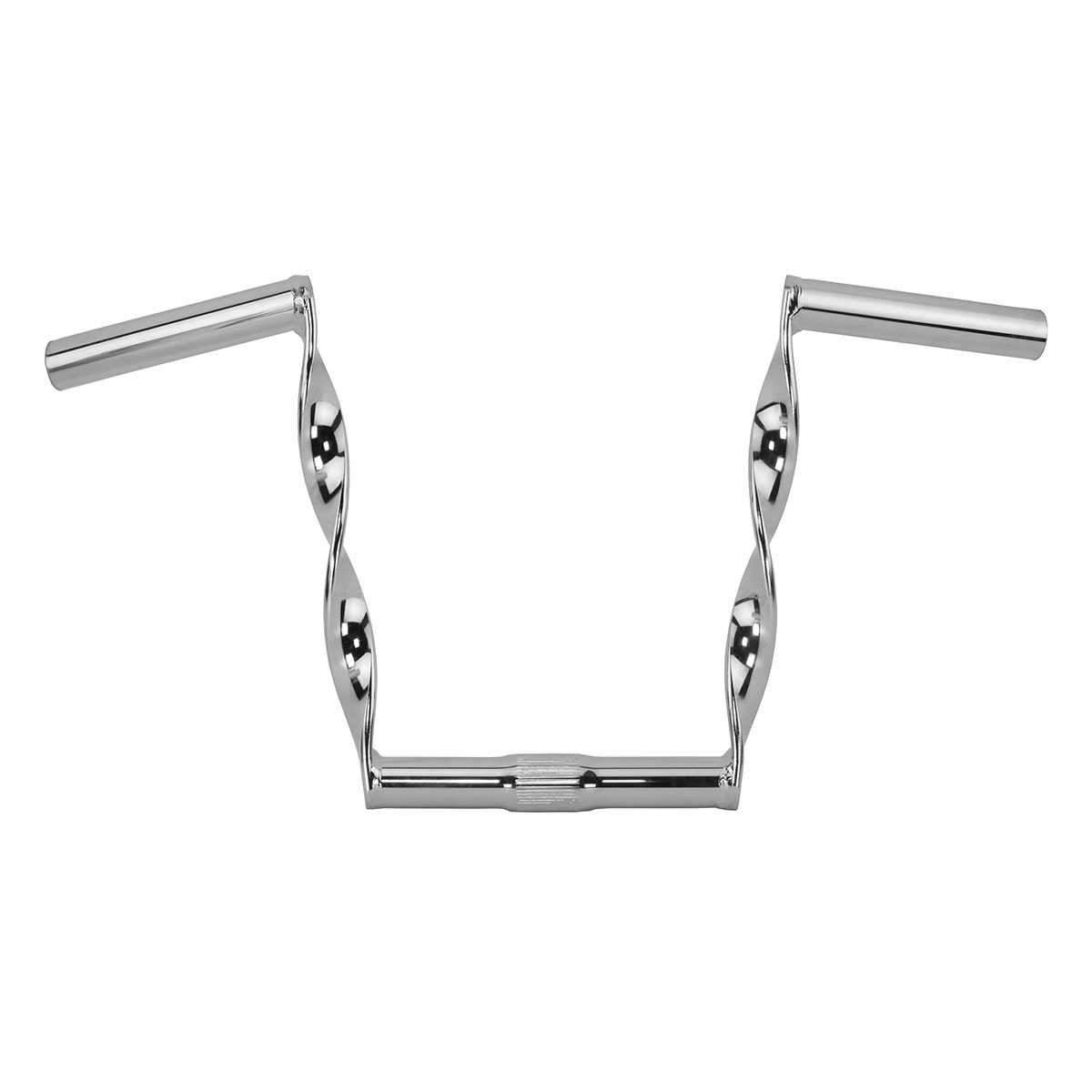 Flat Twisted Handlebar 9 25.4mm Chrome.