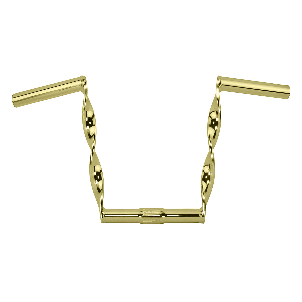 Flat Twisted Handlebar 9 25.4mm Gold.
