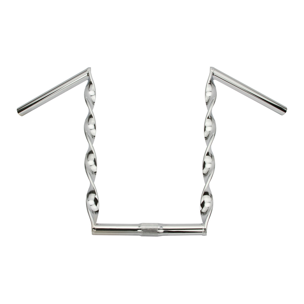 Flat Twisted Handlebar 12 25.4mm Chrome.