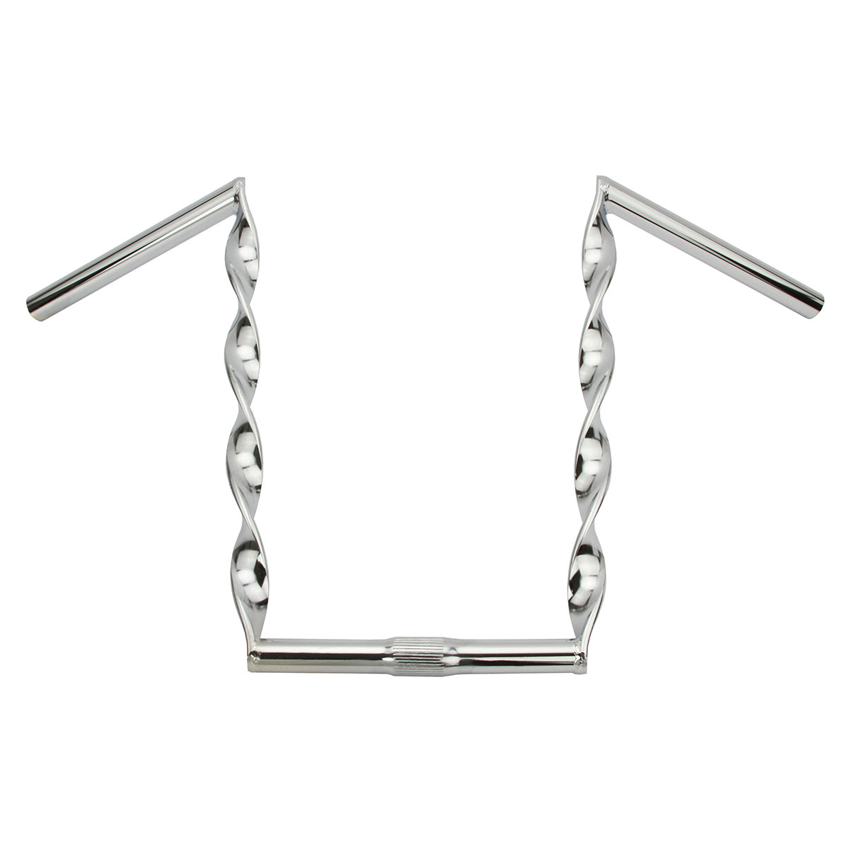 Flat Twisted Handlebar 15 25.4mm Chrome.