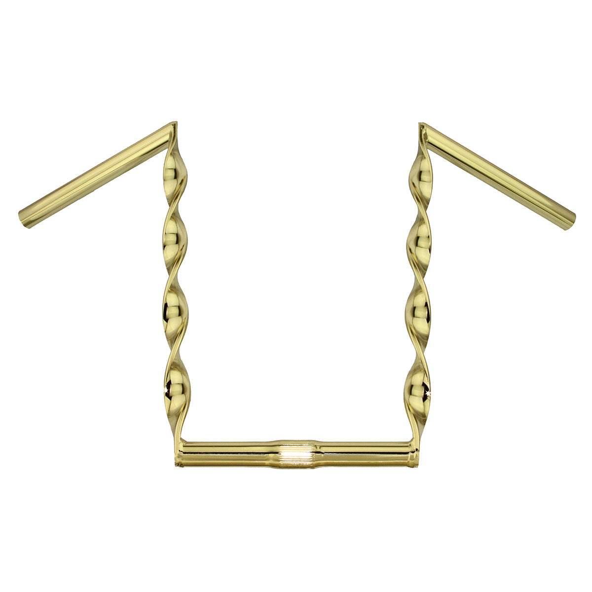 Flat Twisted Handlebar 15 25.4mm Gold.