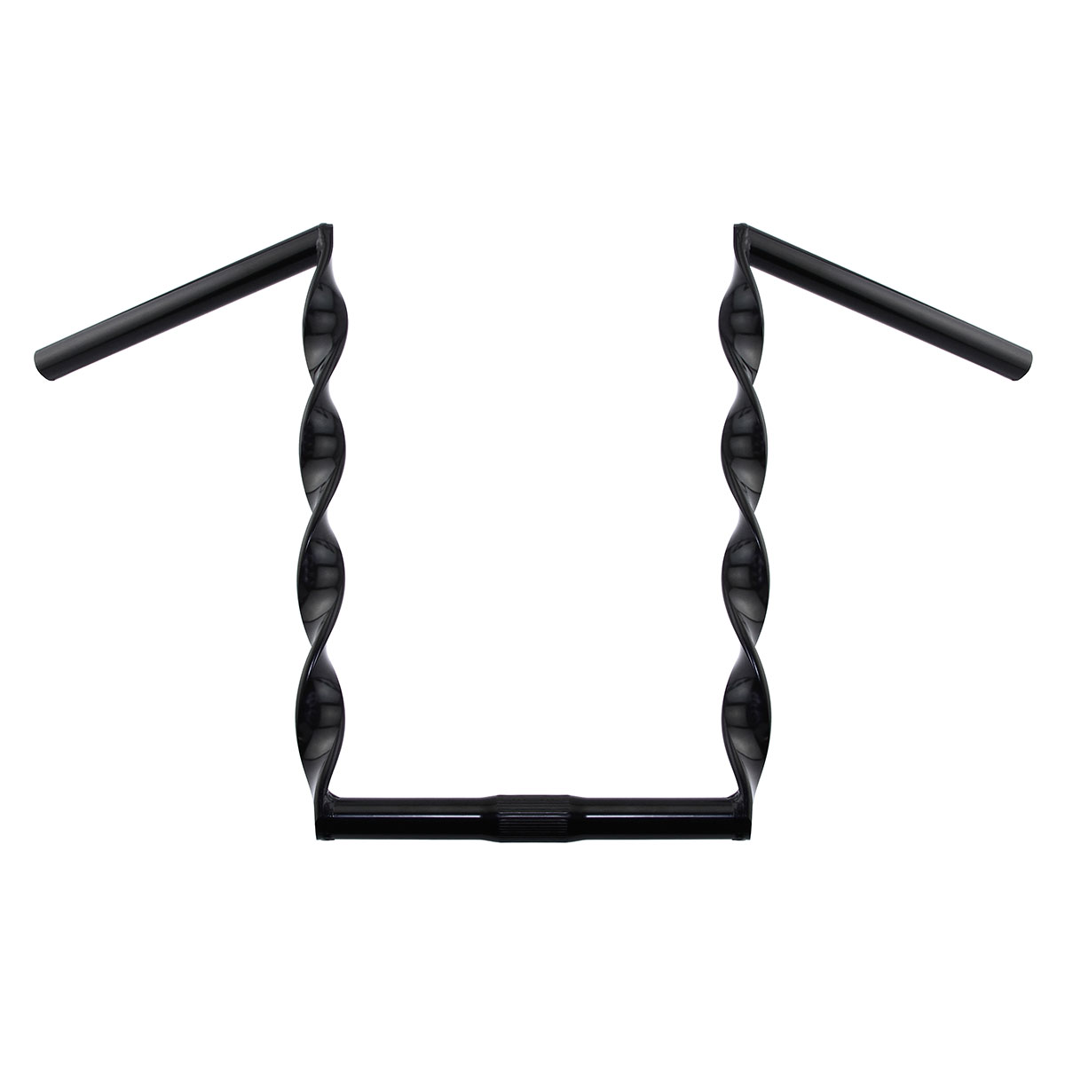Flat Twisted Handlebar 15 25.4mm Black.