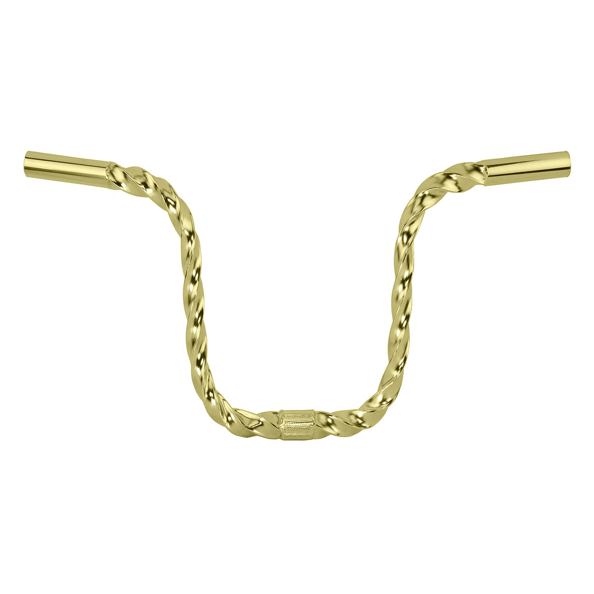 U Square Twisted Handlebar 9 25.4mm Gold.