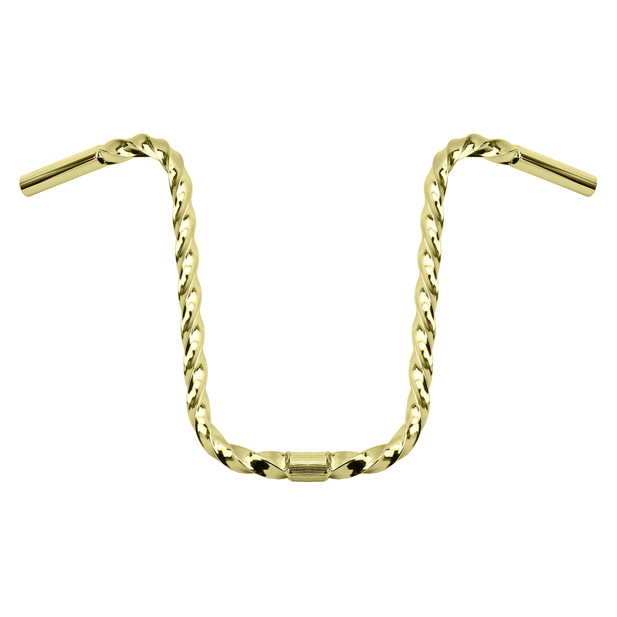 U Square Twisted Handlebar 13 25.4mm Gold.