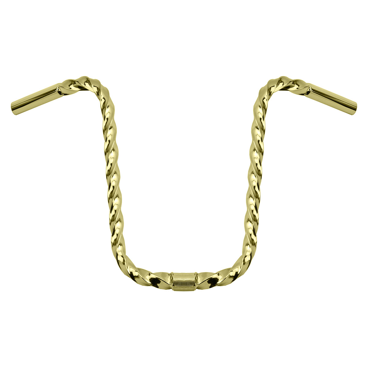 U Square Twisted Handlebar 15 25.4mm Gold.