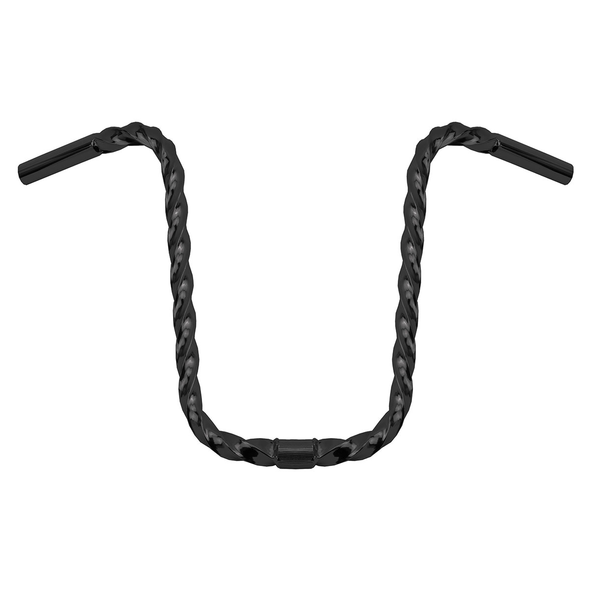 U Square Twisted Handlebar 15 25.4mm Black.